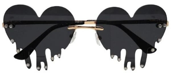 Crystallized Drip Heart Sunglasses