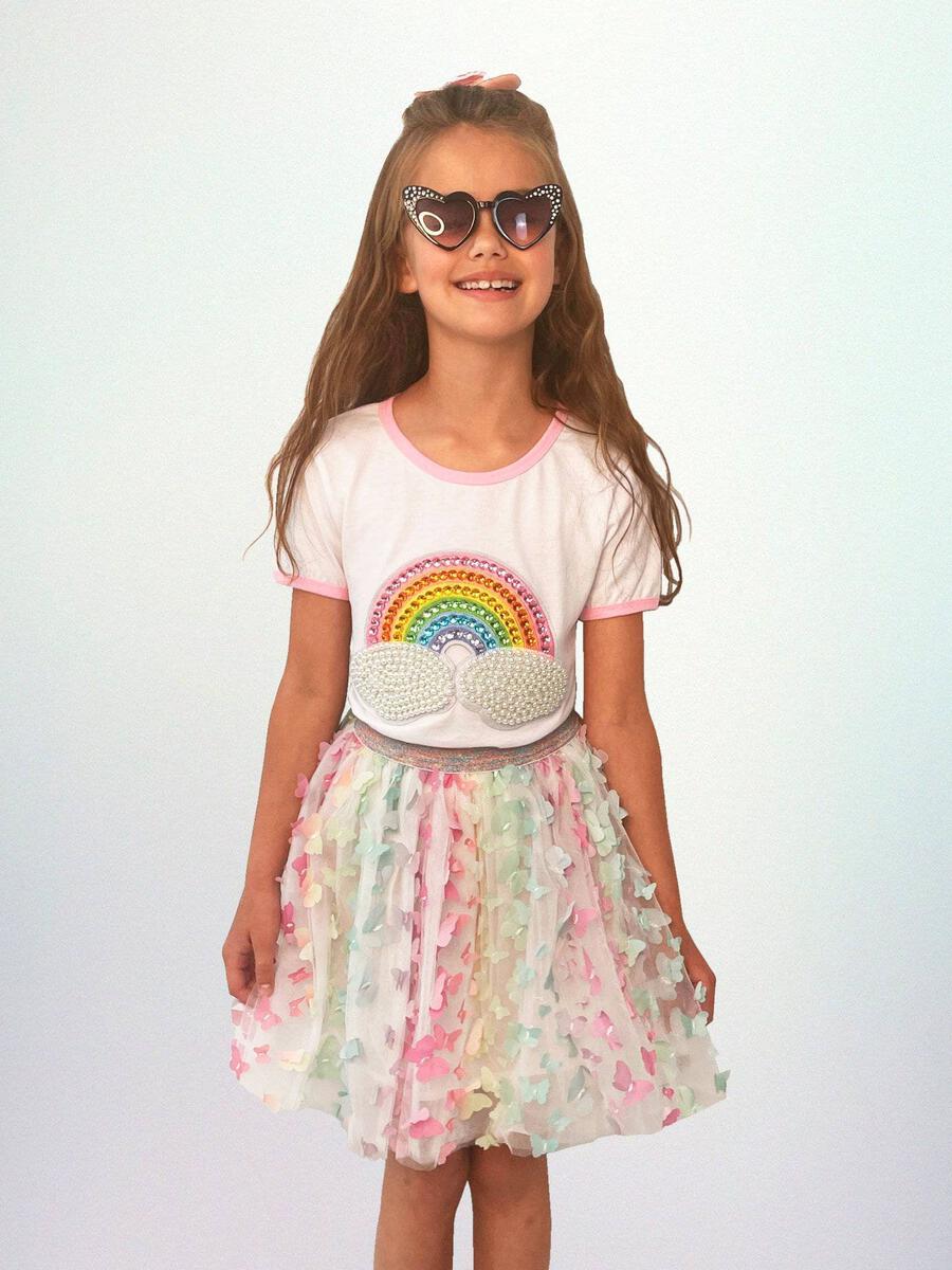 Rainbow Pearl Patch T-Shirt