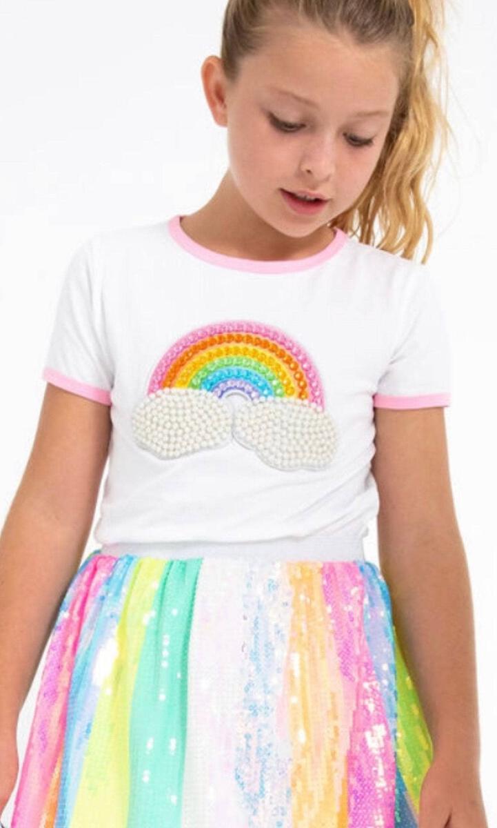 Rainbow Pearl Patch T-Shirt