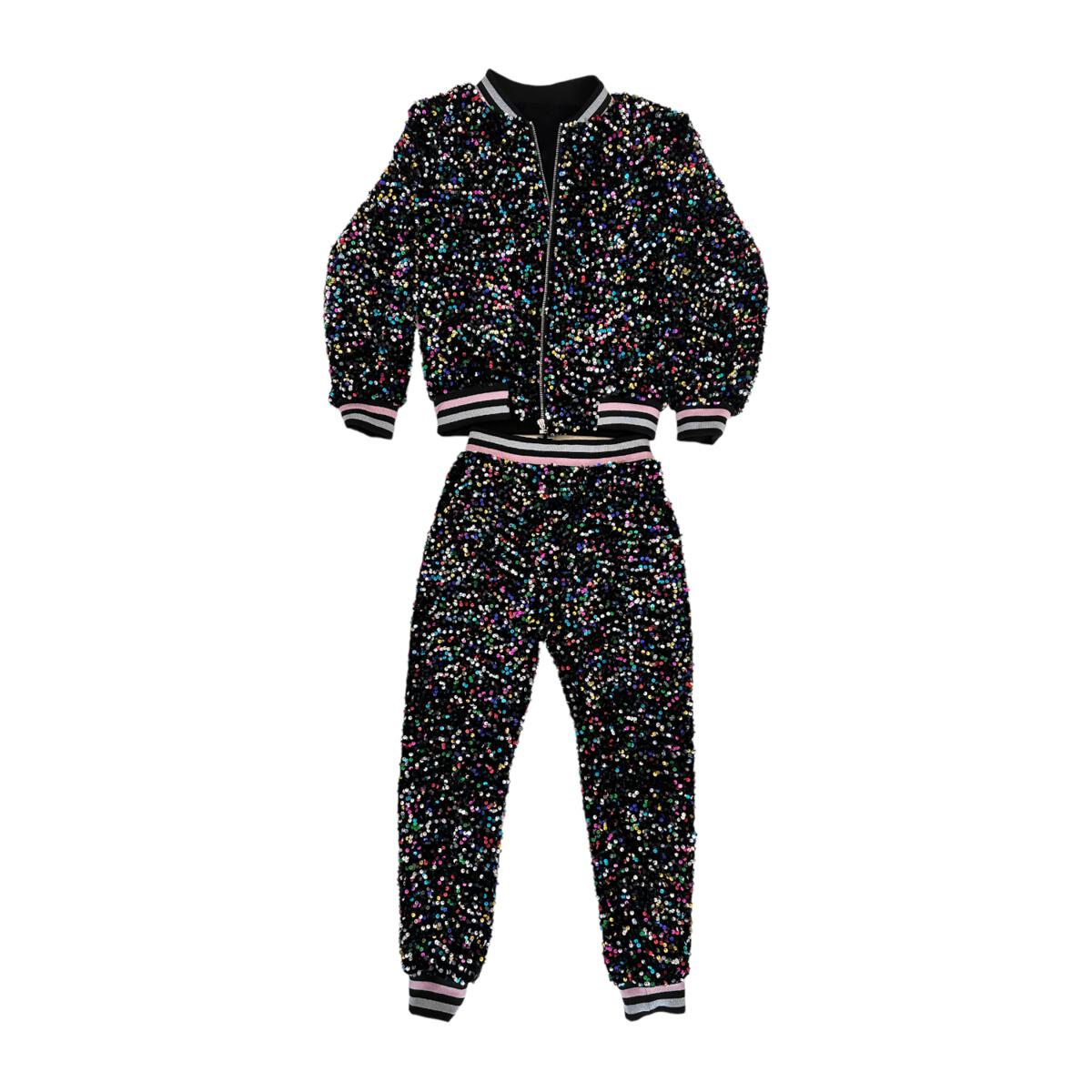Rainbow Velour Sequin Trackset