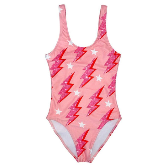 Shiny Sugar Flash Swimsuit Coral