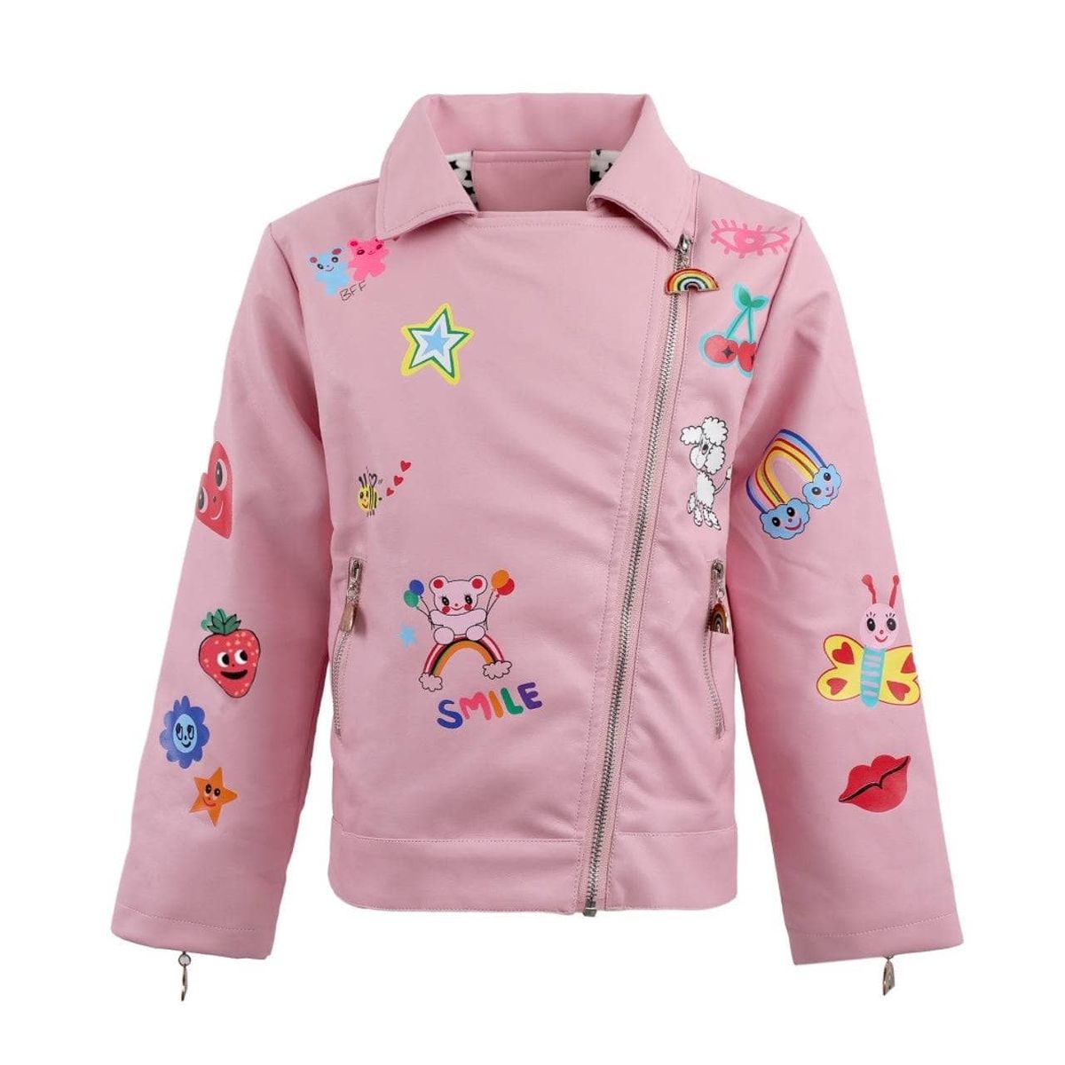 Pink Doodle Art Vegan Leather