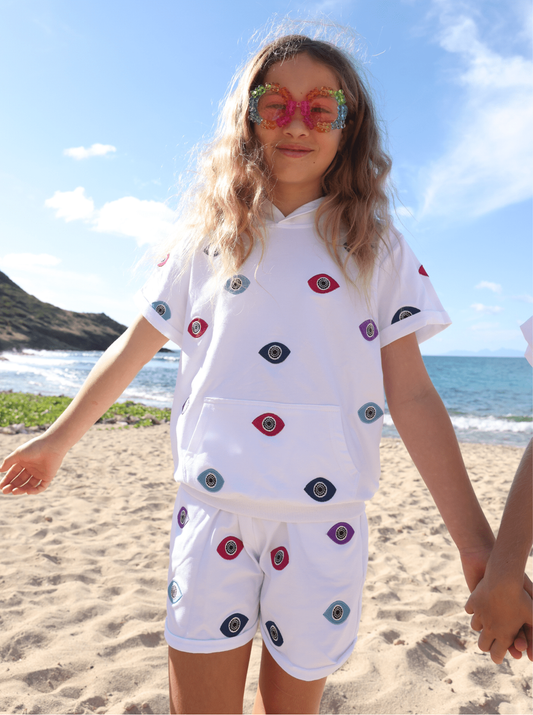 Rainbow Evil Eye Short Set