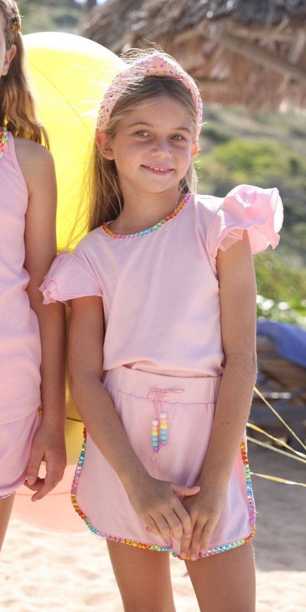 Candy Gem Ruffle Set Baby Pink