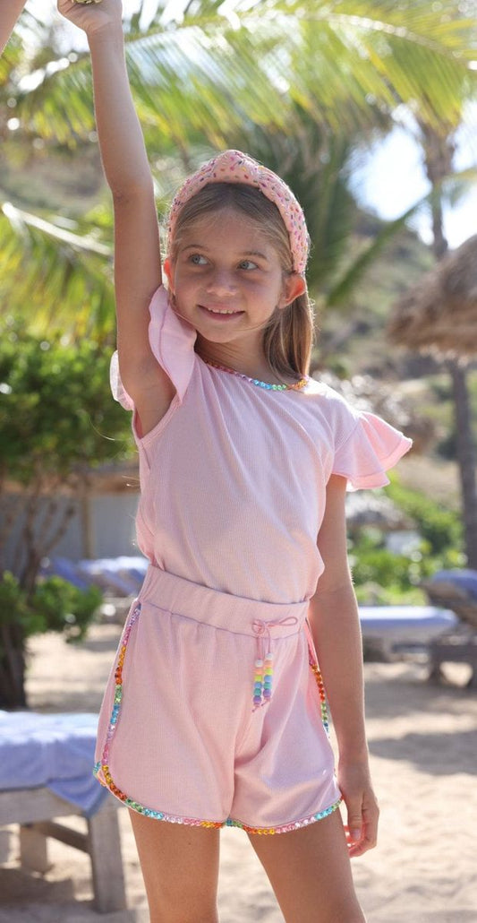 Candy Gem Ruffle Set Baby Pink