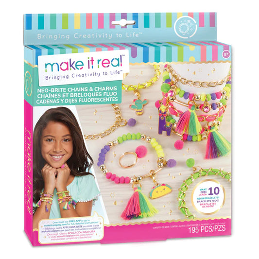 Neo-Brite Chains & Charms Bracelet