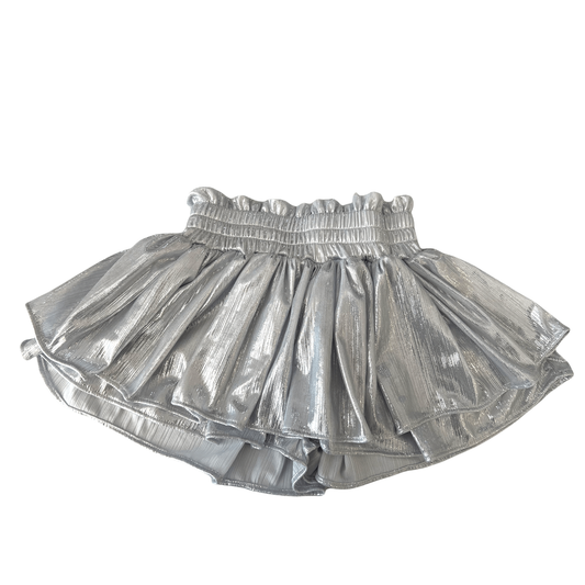 Metallic Silver Skirt