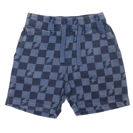 Check Enzyme Shorts Denim