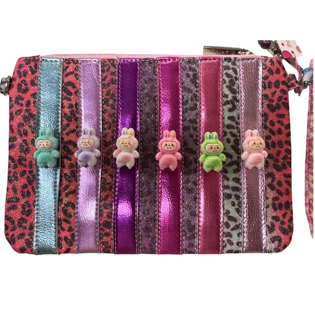 Leopard Crossbody Labubu Bag Clutch