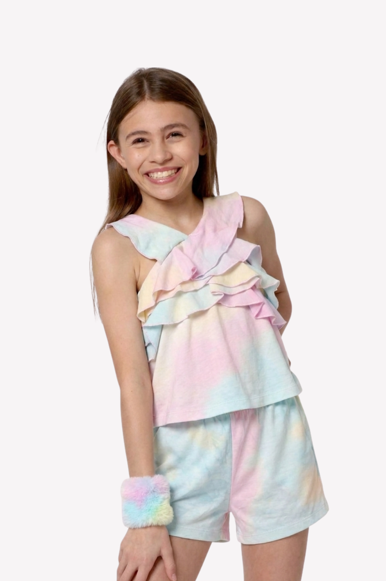 Romper Tie Dye with Ruffles