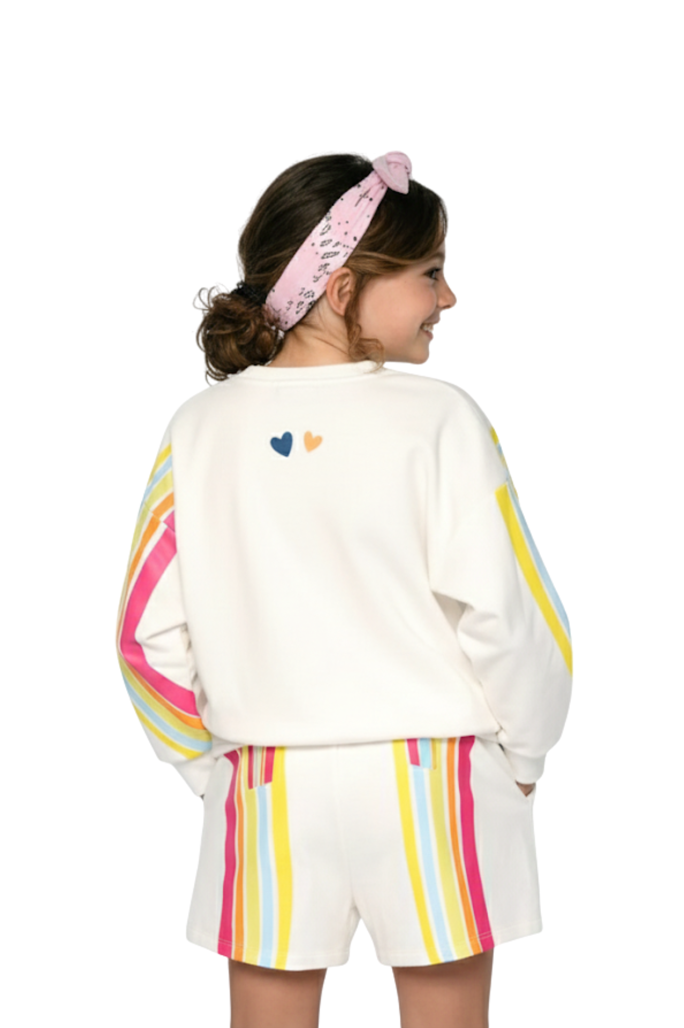 Rainbow & Heart Print Top