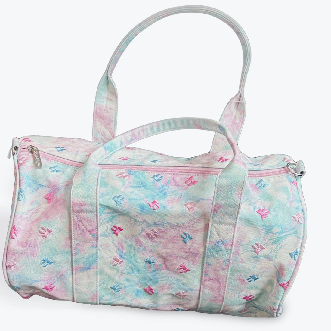 Duffel Bag Pastel Tie Dye with Bows