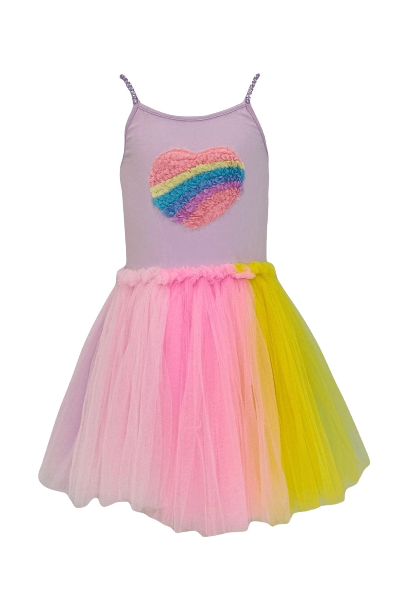 Rainbow Heart Tulle Dress