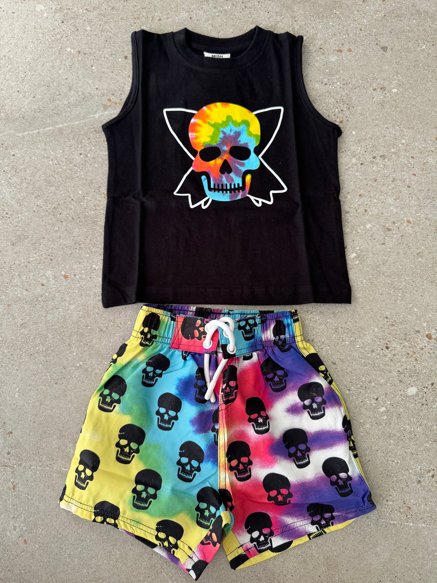 Shorts Tie Dye skull