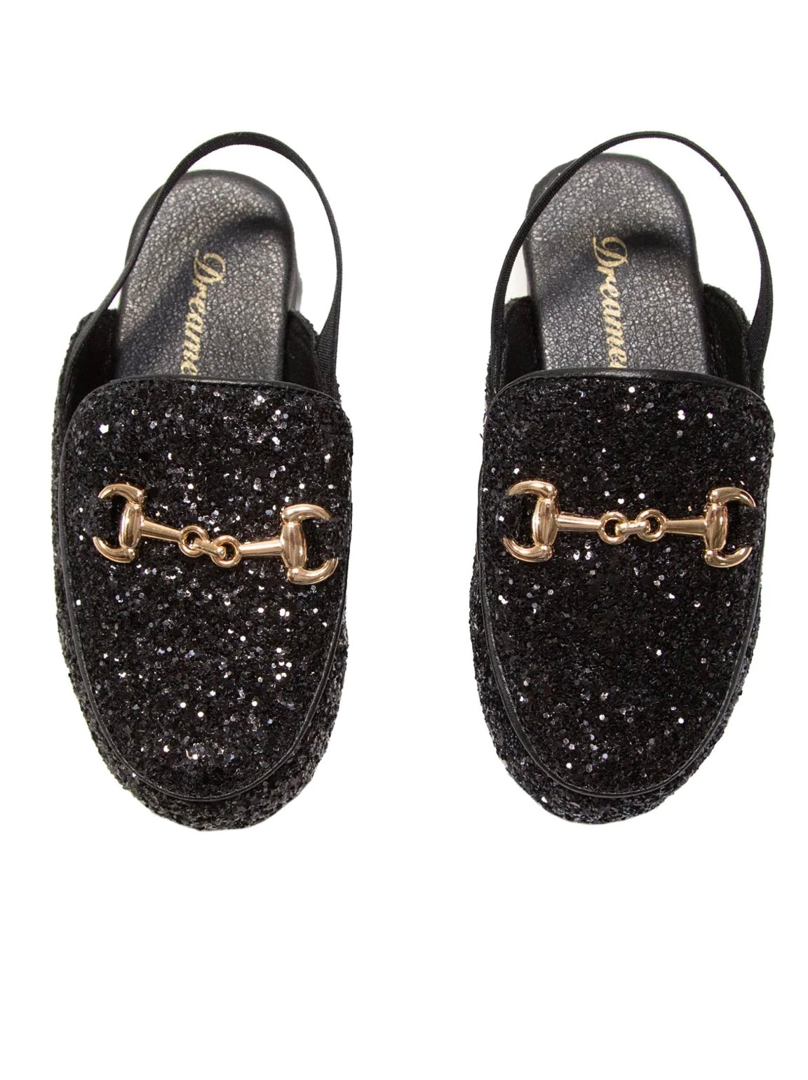 Suecos glitter negro