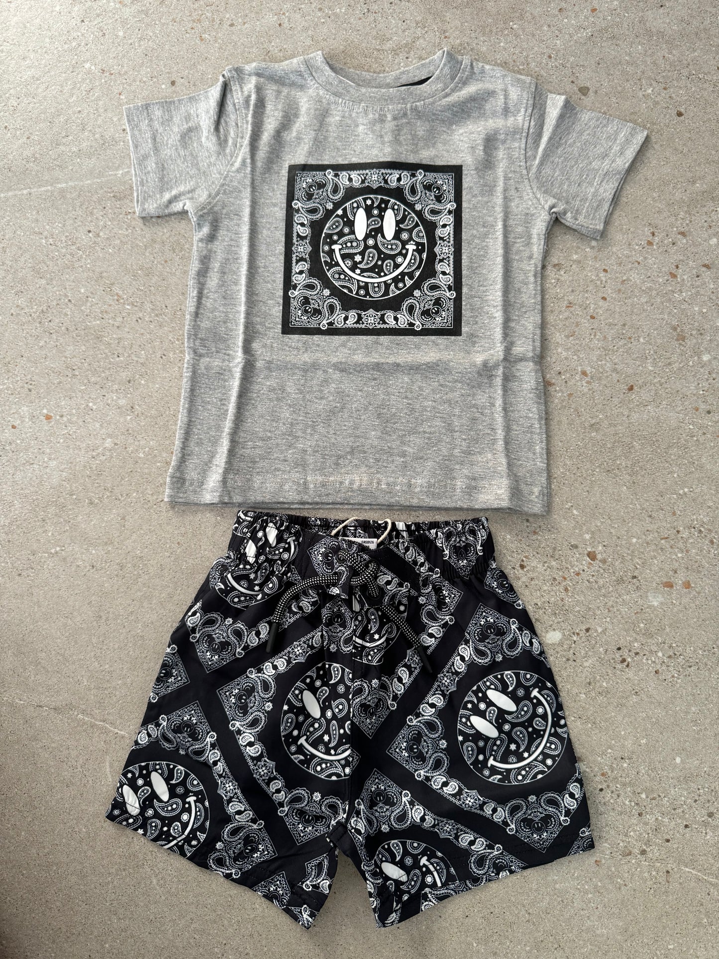 Bandana Board Shorts Black