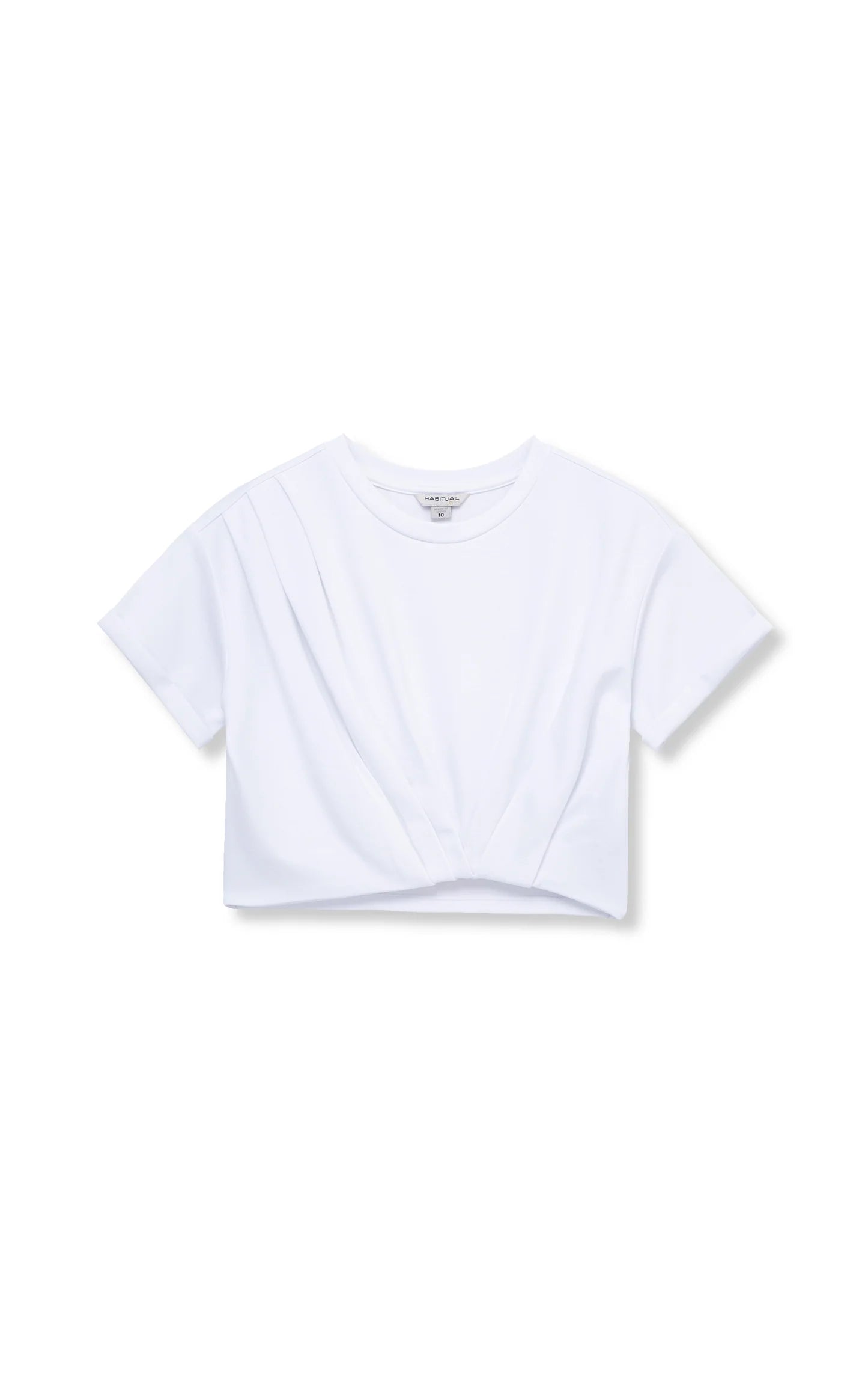 Twisted Sleeve White Top
