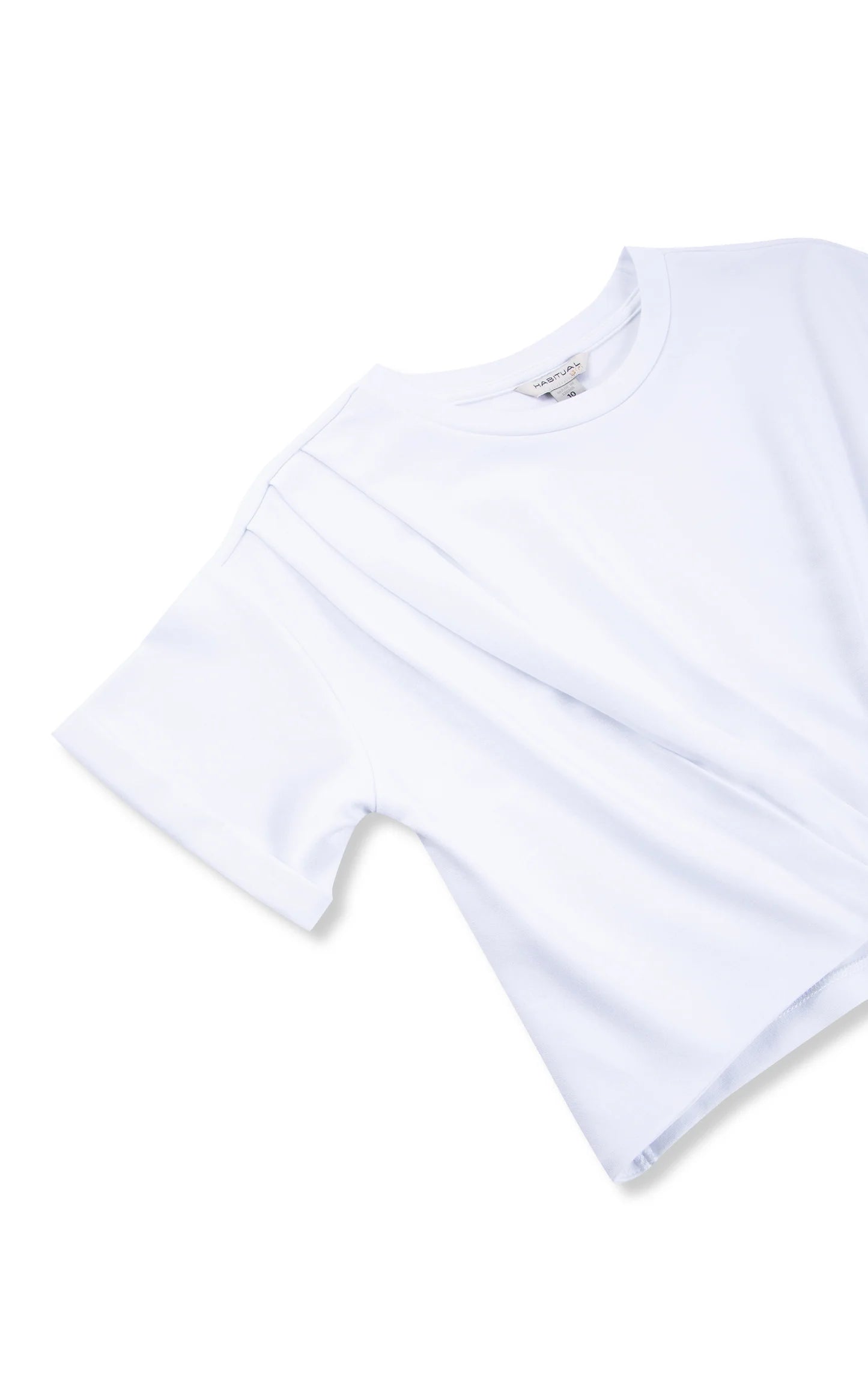 Twisted Sleeve White Top
