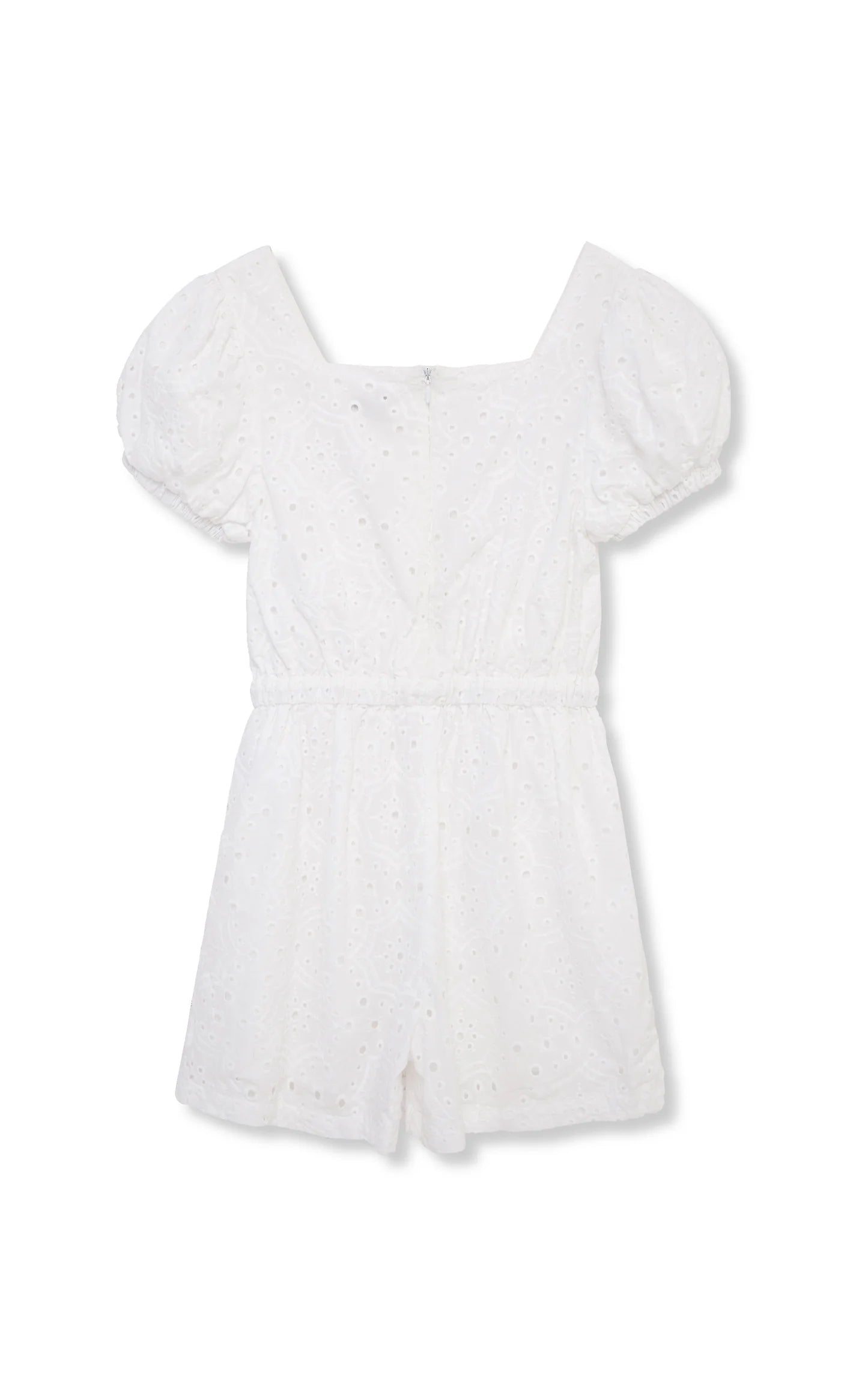 Allover Eyelet Romper White
