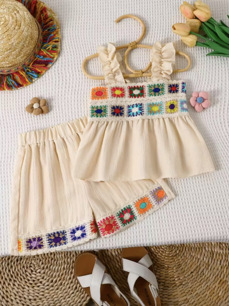 Crochet Beige Set