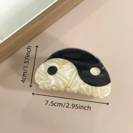 Ying Yang Claw Hair Clips