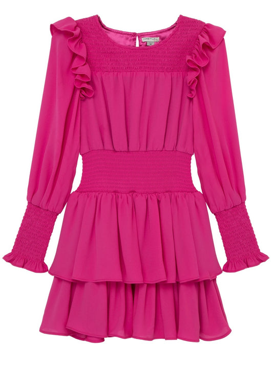 Ruffles Dark Pink Dress