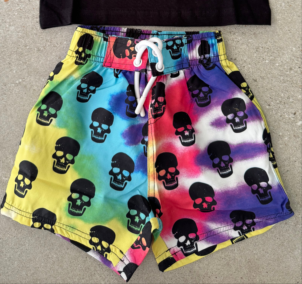Shorts Tie Dye skull