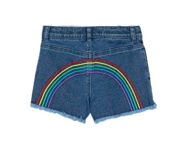 Rainbow Denim Shorts