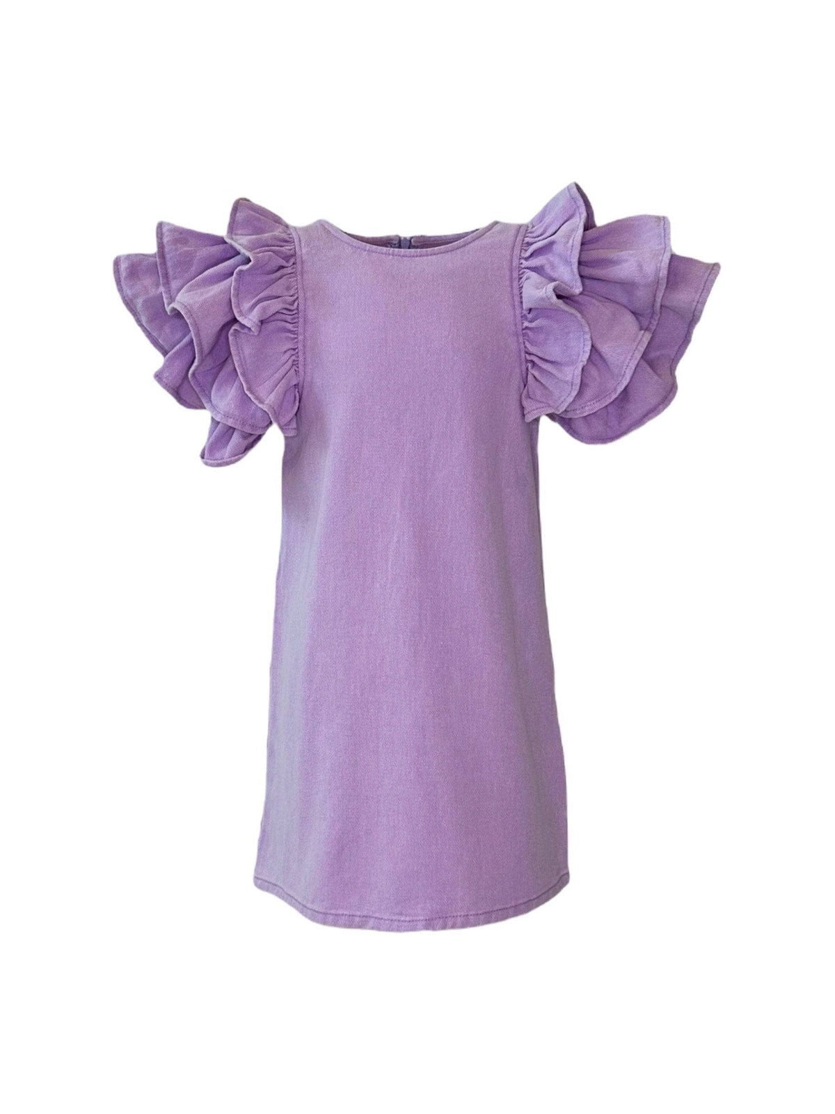 Lila Ruffle Denim Dress