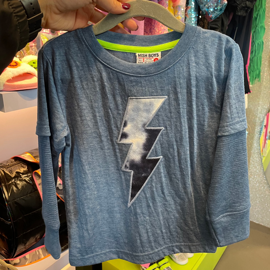 Blue Bolt Long Sleeve T-Shirt