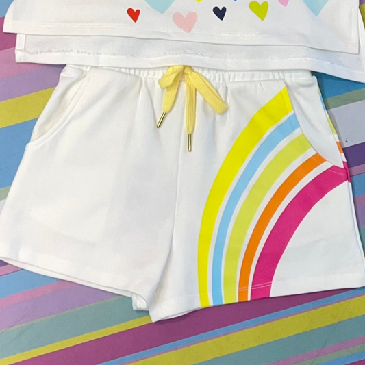 Rainbow Print Shorts