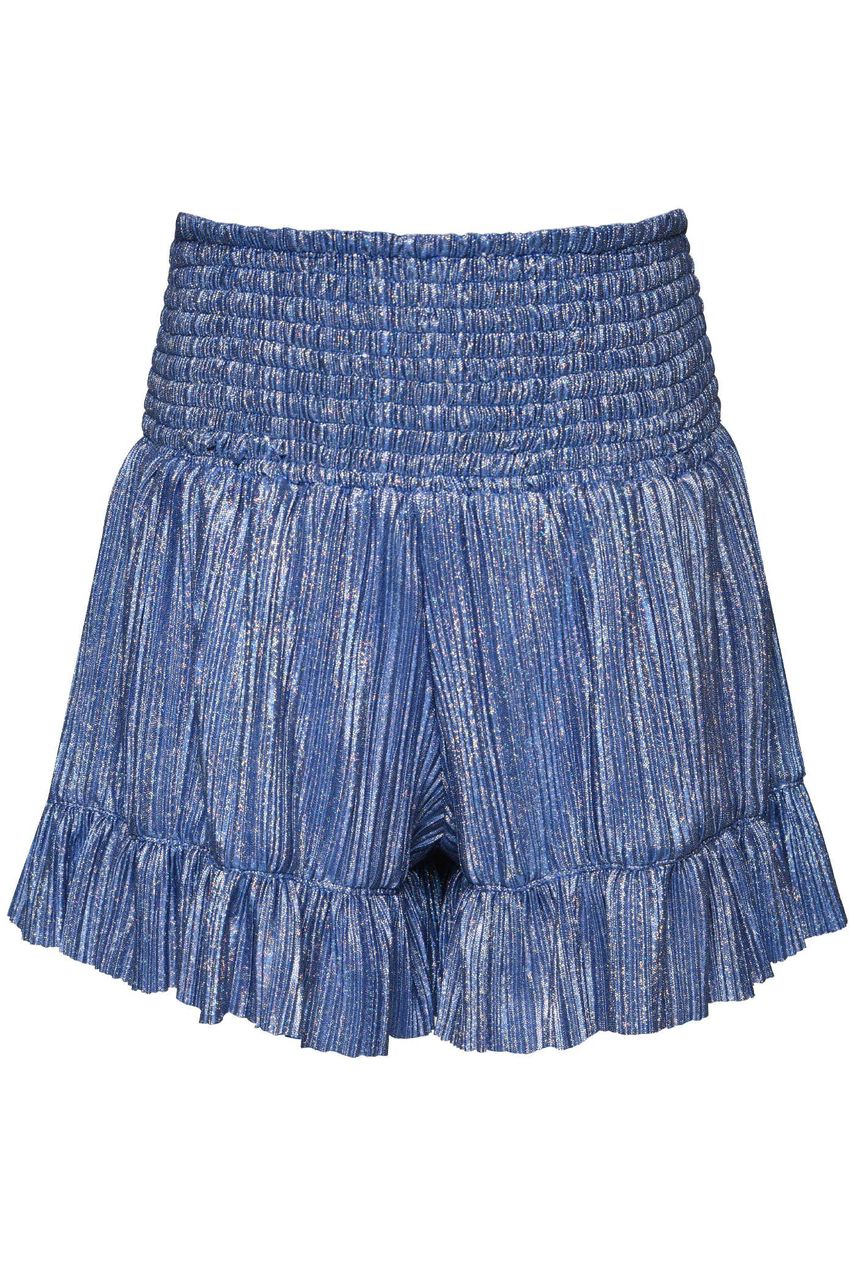 Smocked Sparkle Shorts w/ Ruffle Hem