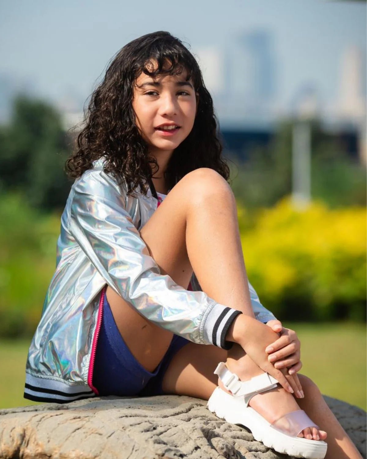Iridescent Nikki Bomber Jacket