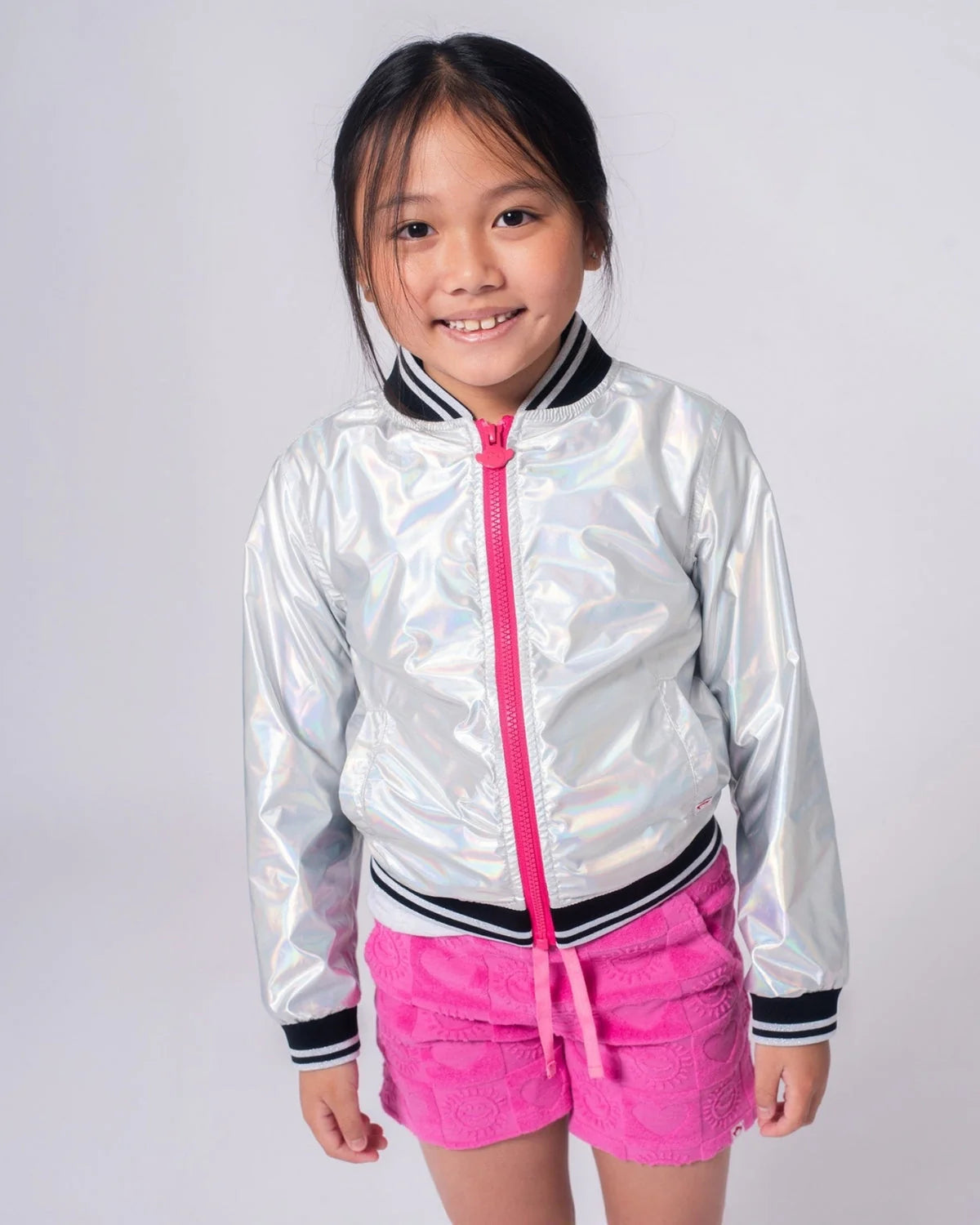 Iridescent Nikki Bomber Jacket