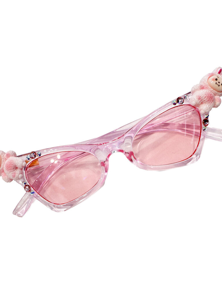 Pink Crystallized Cutesters Translucent Sunglasses