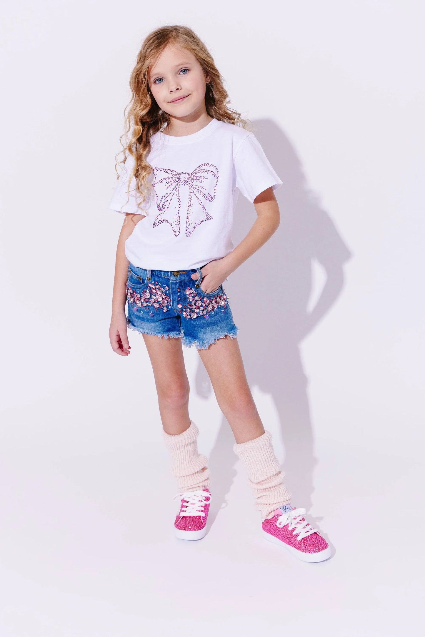 Crystal Bow White T-Shirt