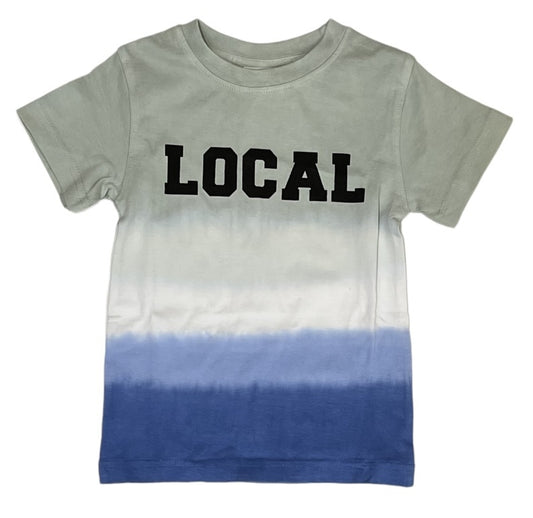 Local Gradient Tee Light Olive & Blue
