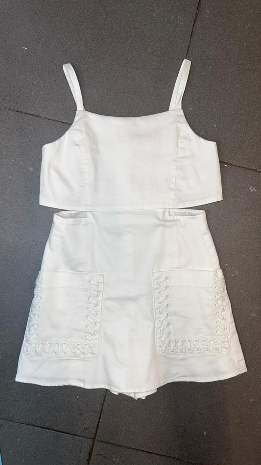Romper Overlay White