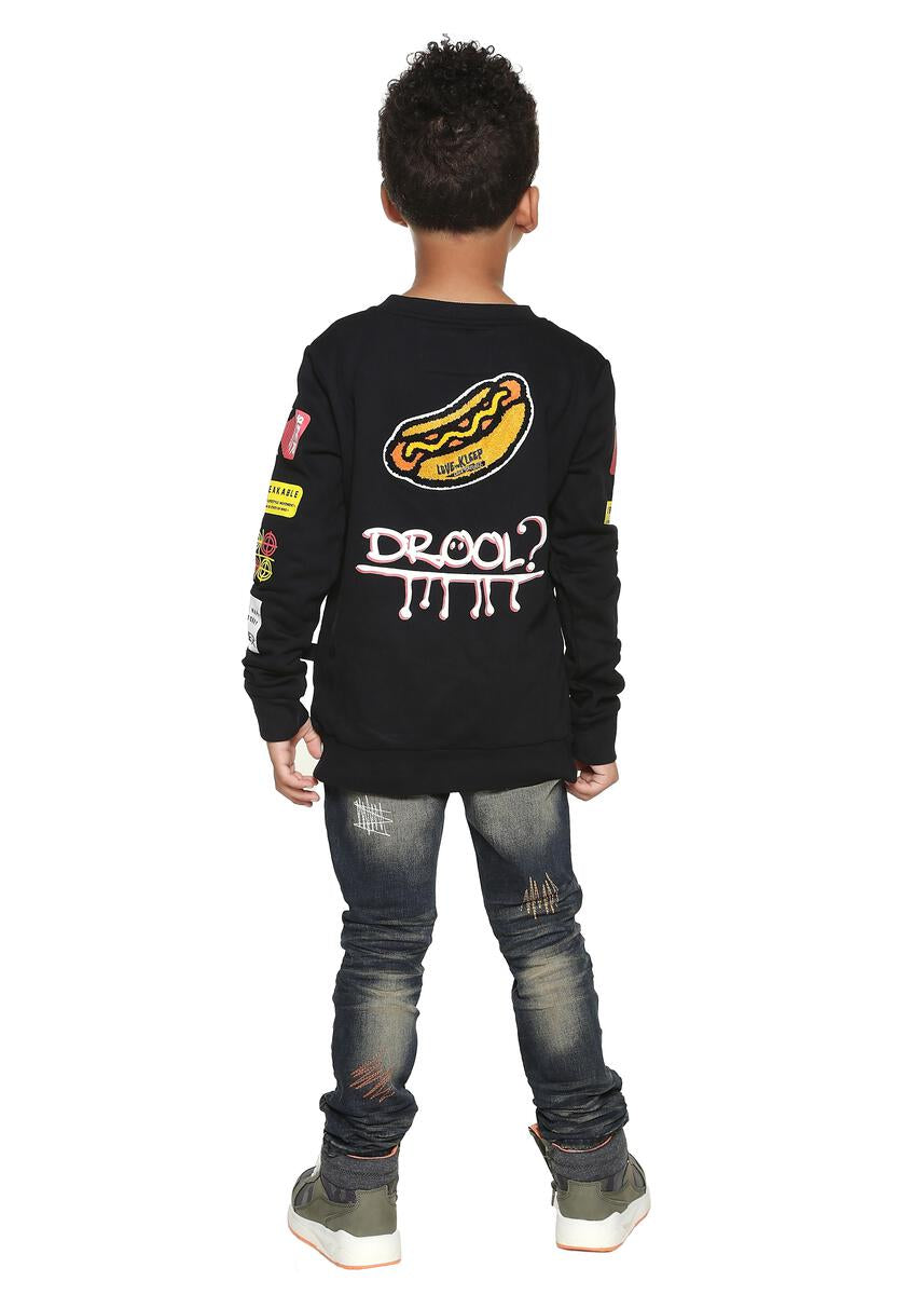 Gwen Shirt Long Sleeve Black w/ Print