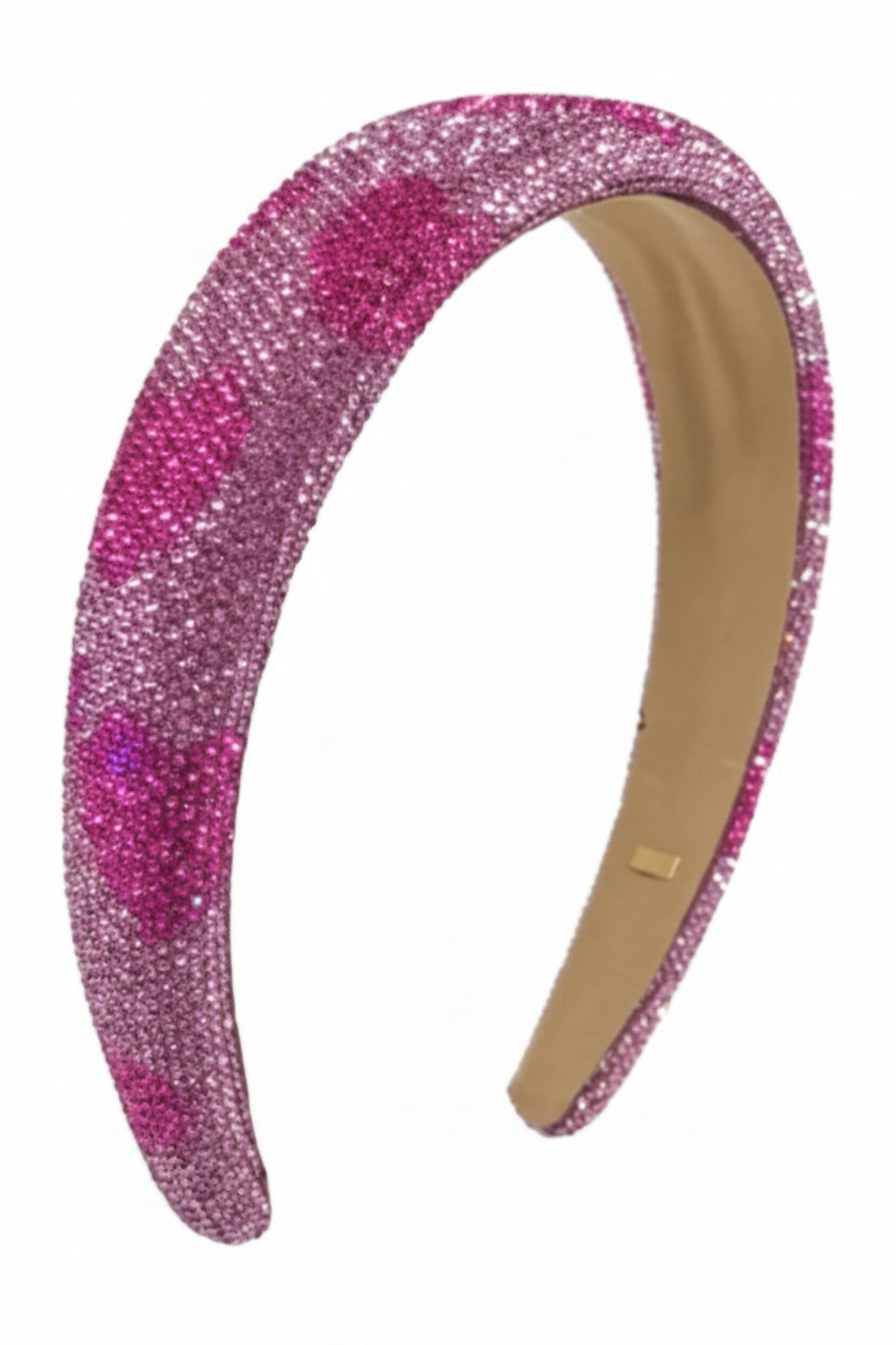 Pink Fully Crystal Heart Headband