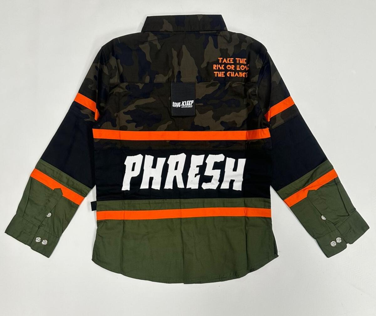 Veti Button Down Shirt Camo & Black