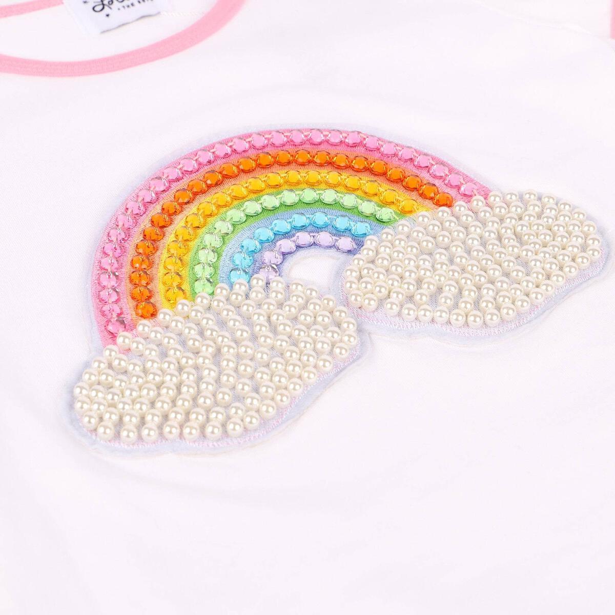 Rainbow Pearl Patch T-Shirt