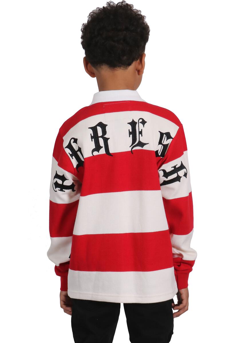 Polo Shirt Berry Red & White