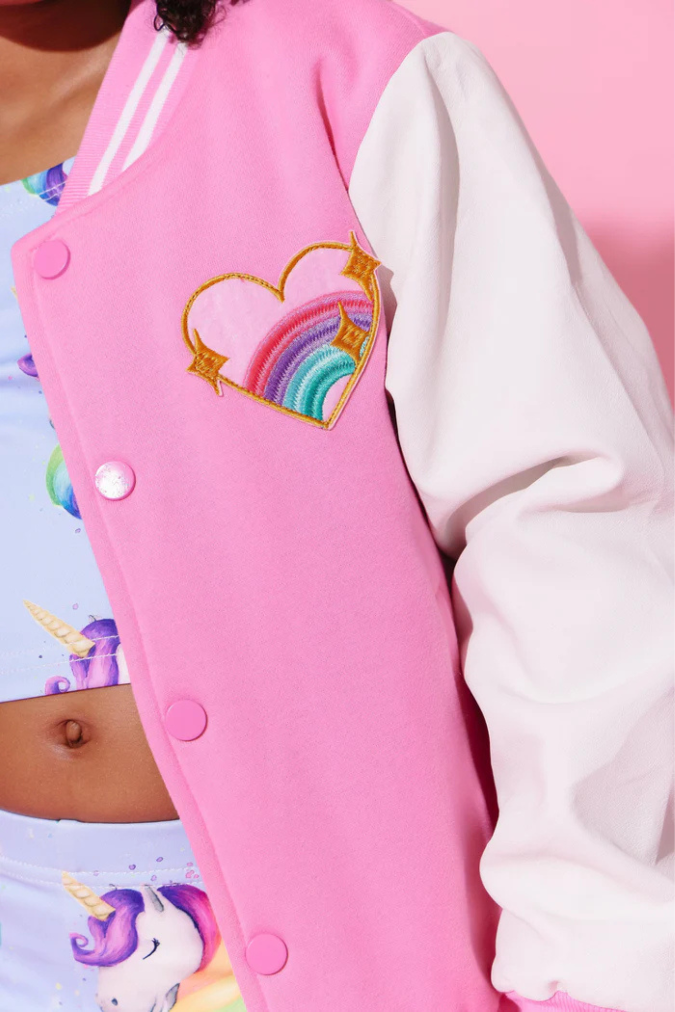 Good Vibes Varsity Bomber Jacket