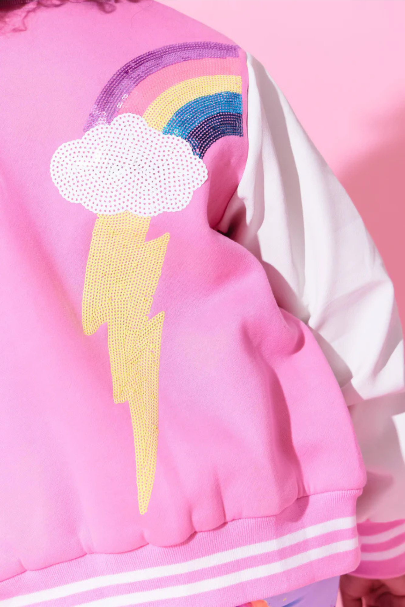 Good Vibes Varsity Bomber Jacket