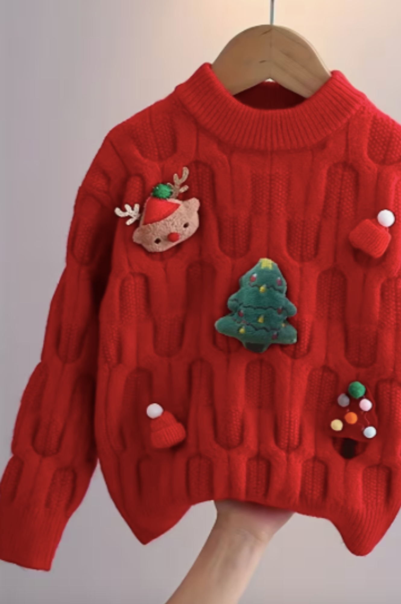Red Christmas Cardigan Plush