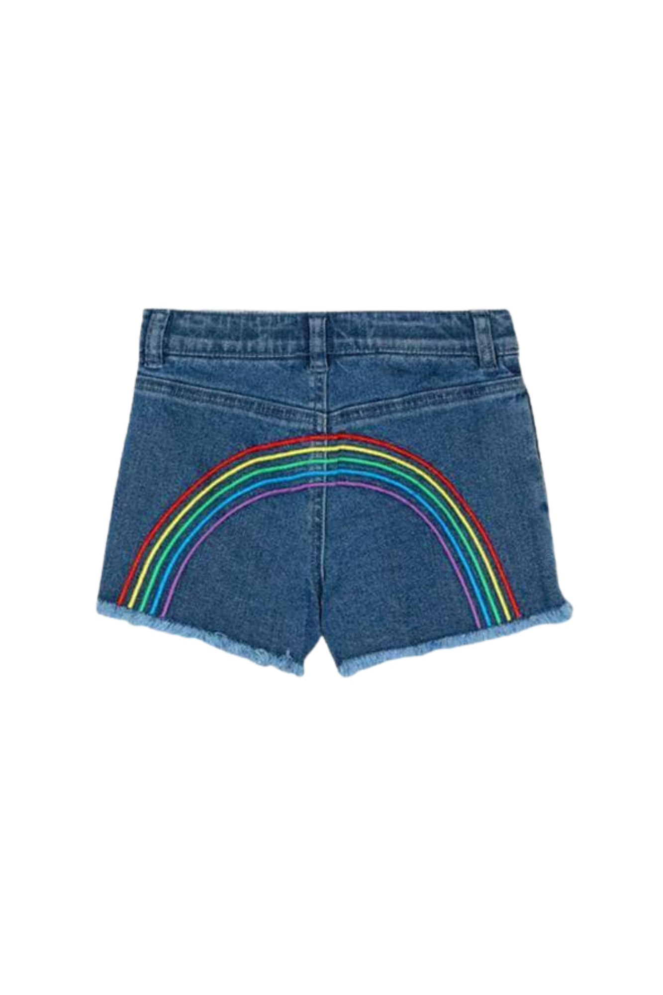 Rainbow Denim Shorts