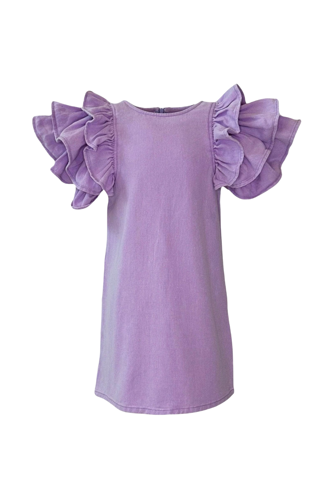 Lila Ruffle Denim Dress