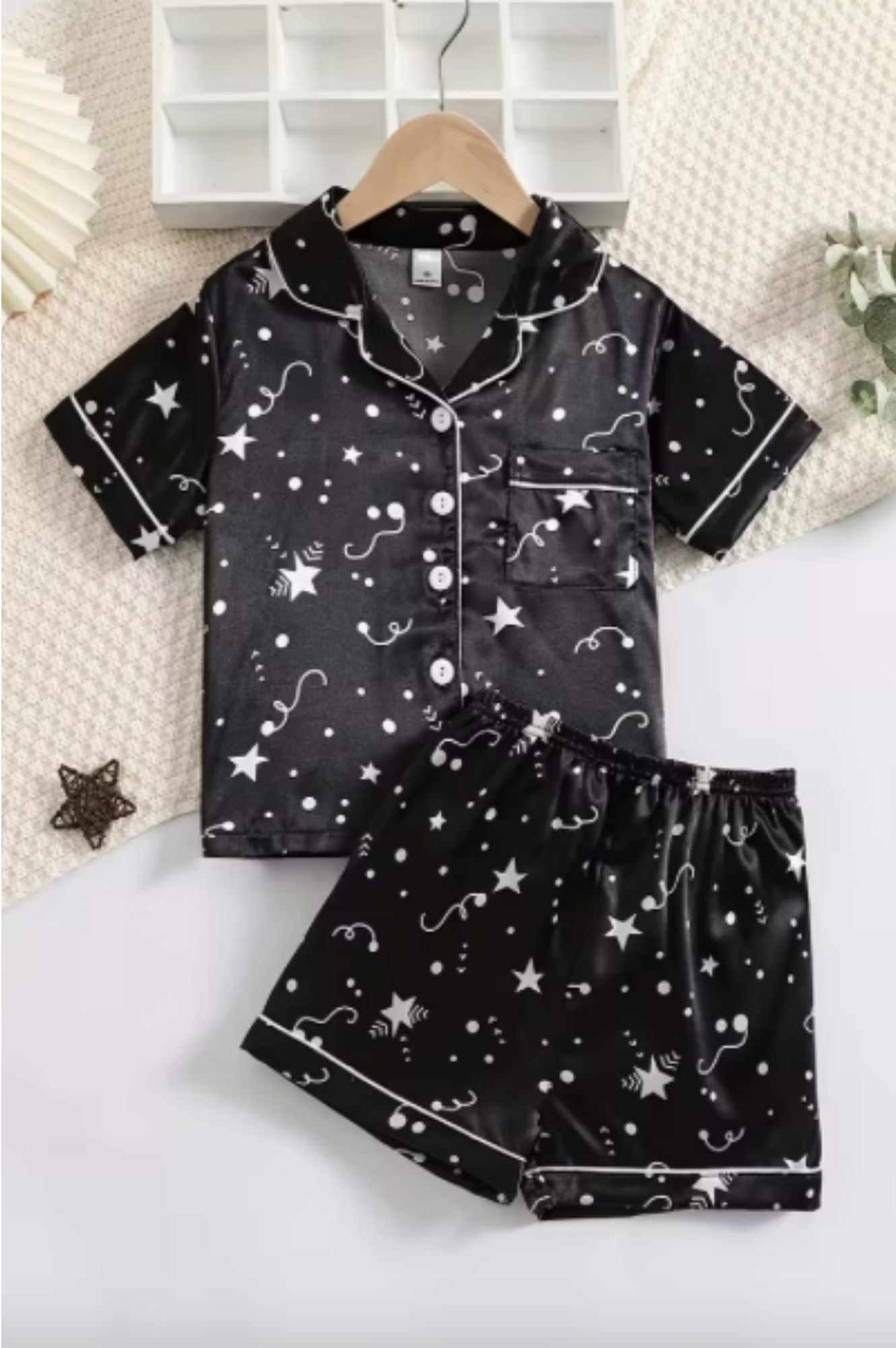 Black Pajamas with White Stars