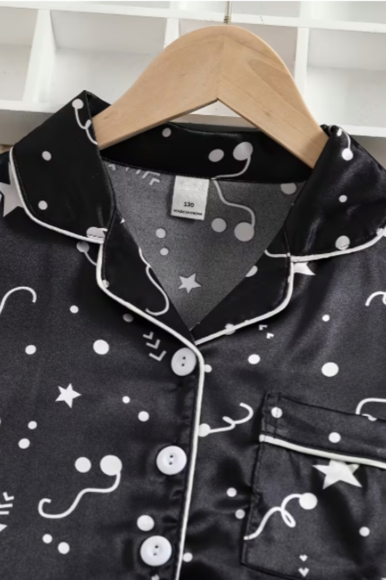 Black Pajamas with White Stars